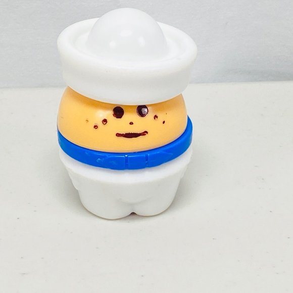 Vintage Toddle Tots Little Tikes Navy Sailor Figure Toy With Blue Raft - Picture 4 of 10